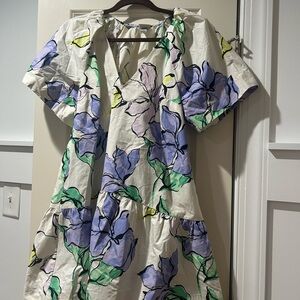 A New Day White Floral Mini Dress